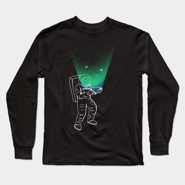 Book Space V2 Long Sleeve T-Shirt by Sachpica